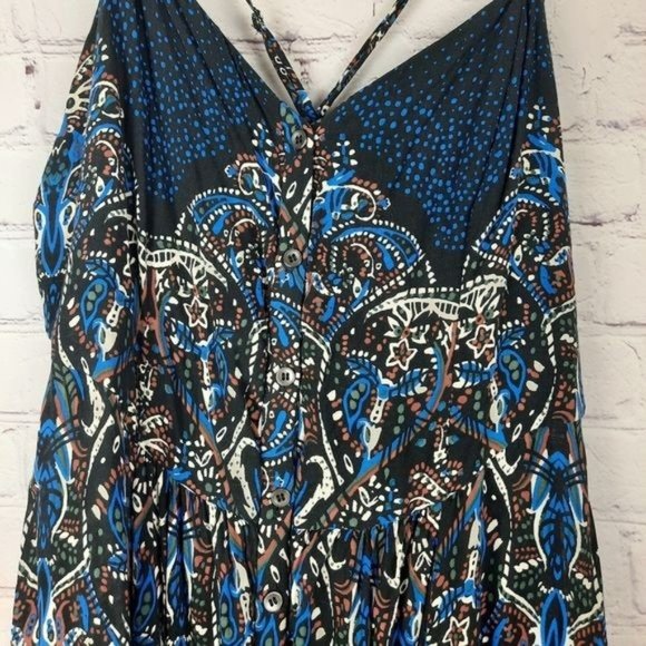 Free People Black and Blue Maxi Dress - Picture 8 of 10